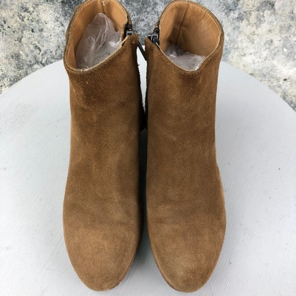 Woman by Common Projects Women's EU 36 (US 6) Brown Leather Side Zip Ankle Boots - Picture 7 of 14